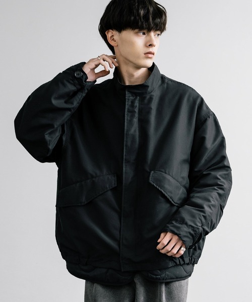 Rocky Monroe(ロッキーモンロー)の「オーバーサイズ3WAY ショートモッズコート(モッズコート・メンズ・ブラック/カーキ/ライトグレー・LL/M/L)」の5枚目の写真