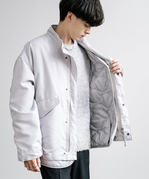 Rocky Monroe(ロッキーモンロー)の「オーバーサイズ3WAY ショートモッズコート(モッズコート・メンズ・ブラック/カーキ/ライトグレー・LL/M/L)」の12枚目の写真
