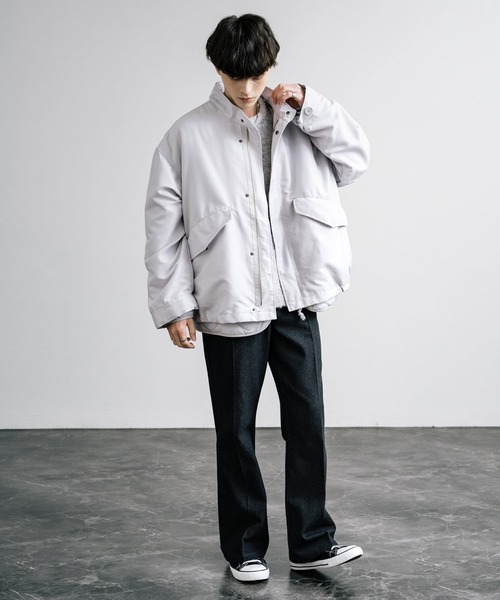 Rocky Monroe(ロッキーモンロー)の「オーバーサイズ3WAY ショートモッズコート(モッズコート・メンズ・ブラック/カーキ/ライトグレー・LL/M/L)」の13枚目の写真