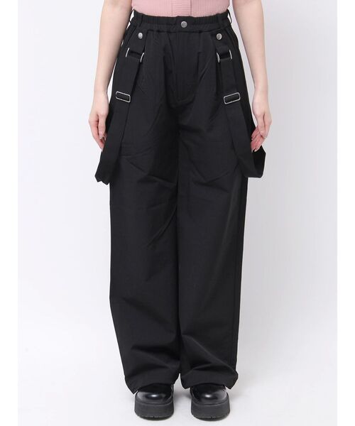 EMODA（エモダ）の「NYLON LOOSE SUSPENDER PT（その他パンツ・レディース・その他/ブラック・FREE）」の4枚目の写真