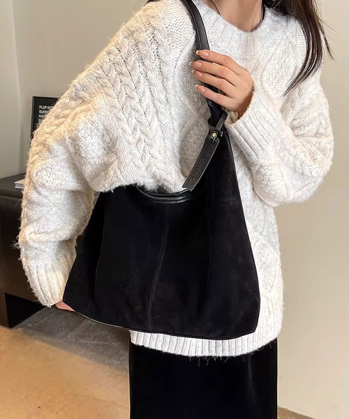 ammy.（エイミードット）の「【 ammy. / エイミードット 】 スエード ハーフ デザイン ショルダー バッグ（ショルダーバッグ・レディース・ブラウン/ダークブラウン/ブラック/ブラウン系・FREE）」の7枚目の写真