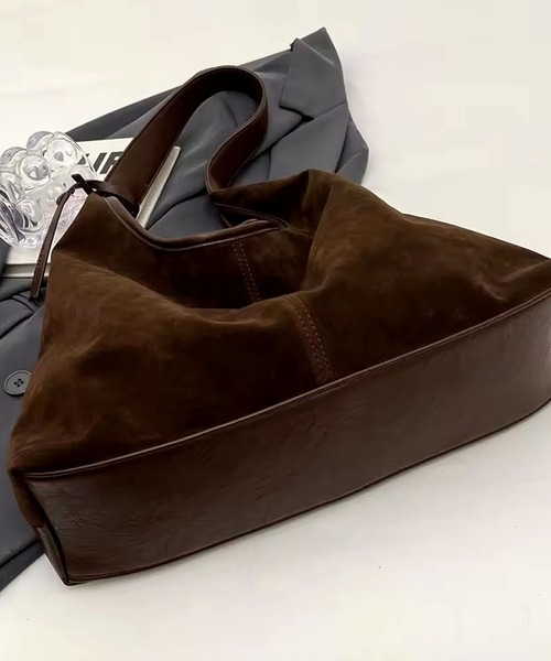 ammy.（エイミードット）の「【 ammy. / エイミードット 】 スエード ハーフ デザイン ショルダー バッグ（ショルダーバッグ・レディース・ブラウン/ダークブラウン/ブラック/ブラウン系・FREE）」の13枚目の写真