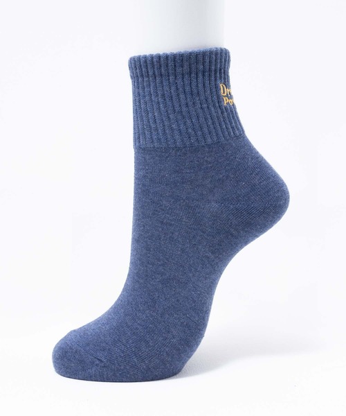 NAVY（ネイビー）の「nAvy ショート丈 リブロゴ刺繍ソックス 靴下　23～25cm（ソックス/靴下・レディース・オレンジ/グリーン/アイボリー/ネイビー系/ライトブラウン/サックスブルー/エメラルド/オフホワイト・フリー）」の7枚目の写真