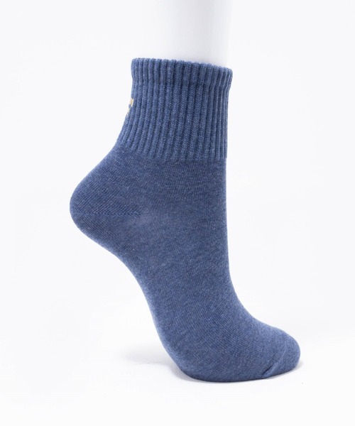 NAVY（ネイビー）の「nAvy ショート丈 リブロゴ刺繍ソックス 靴下　23～25cm（ソックス/靴下・レディース・オレンジ/グリーン/アイボリー/ネイビー系/ライトブラウン/サックスブルー/エメラルド/オフホワイト・フリー）」の21枚目の写真