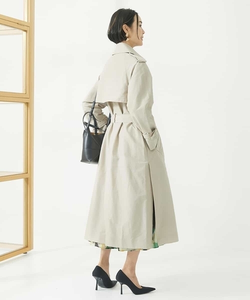 MICHEL KLEIN(ミッシェル・クラン)の「ロングトレンチコート(トレンチコート・レディース・チャコールグレー/ライトグレー・38)」の16枚目の写真