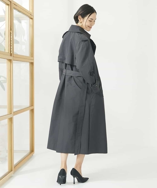 MICHEL KLEIN(ミッシェル・クラン)の「ロングトレンチコート(トレンチコート・レディース・チャコールグレー/ライトグレー・38)」の21枚目の写真