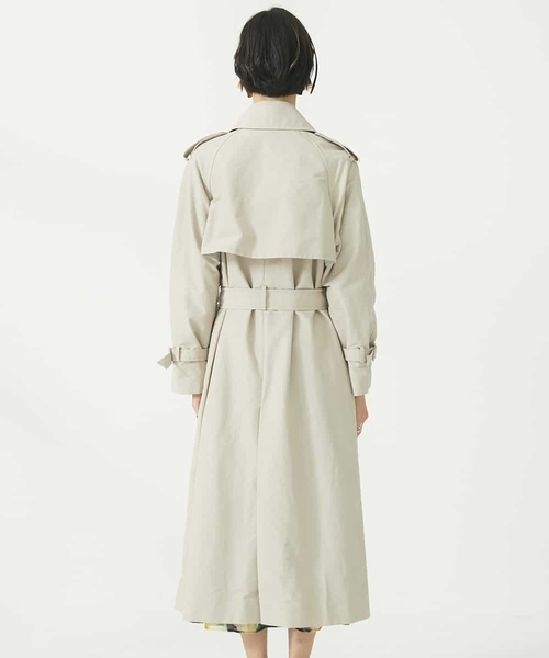 MICHEL KLEIN(ミッシェル・クラン)の「ロングトレンチコート(トレンチコート・レディース・チャコールグレー/ライトグレー・38)」の3枚目の写真