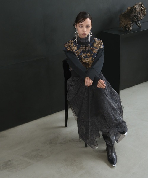 HARE（ハレ）の「2WAYチャイナゴブランプルオーバー(HARE)（スウェット・レディース・ブルー/グレー/ブラック・FREE）」の11枚目の写真