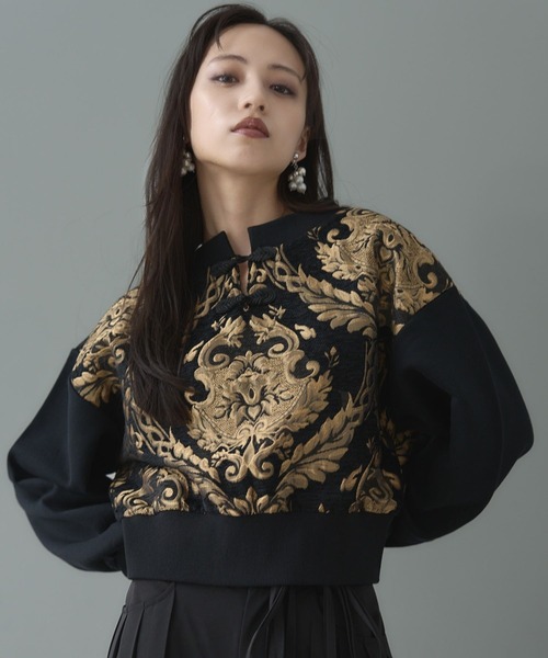 HARE（ハレ）の「2WAYチャイナゴブランプルオーバー(HARE)（スウェット・レディース・ブルー/グレー/ブラック・FREE）」の15枚目の写真