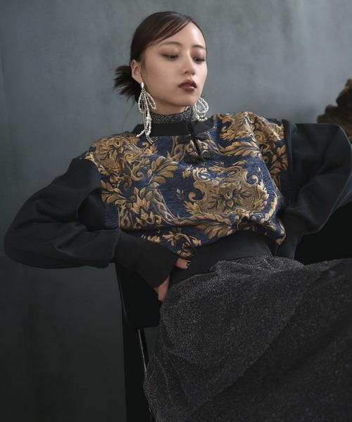 HARE（ハレ）の「2WAYチャイナゴブランプルオーバー(HARE)（スウェット・レディース・ブルー/グレー/ブラック・FREE）」の21枚目の写真