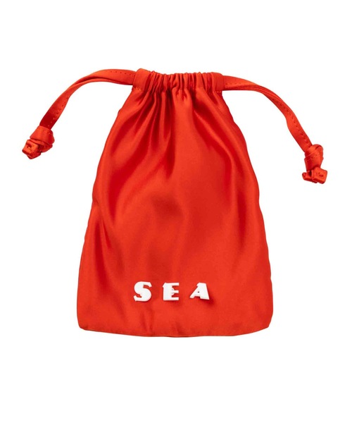 seaJapan サテン巾着 SEA（シー）の「SEA サテン巾着M（ポーチ）」 - WEAR