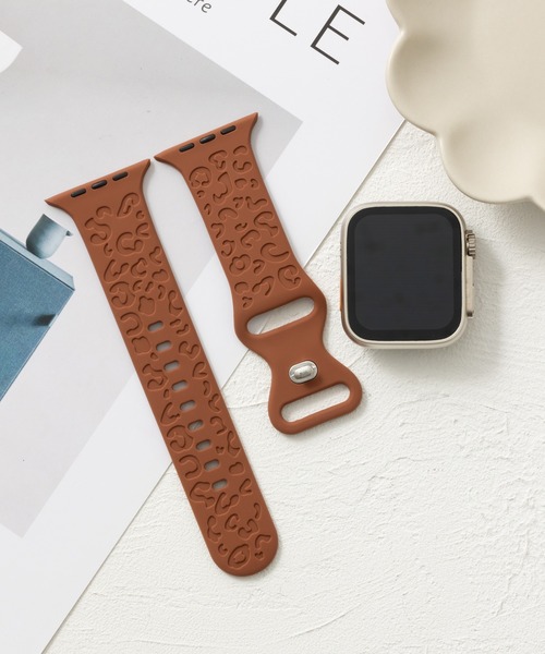 emonique(エモニーク)の「スマートウォッチバンド Apple Watch バンド シリコン製【38/40/41/42/44/45/49mm対応】(デジタル腕時計・レディース・ブラック/グレー/ブラウン/ホワイト/ベージュ・38/42)」の1枚目の写真