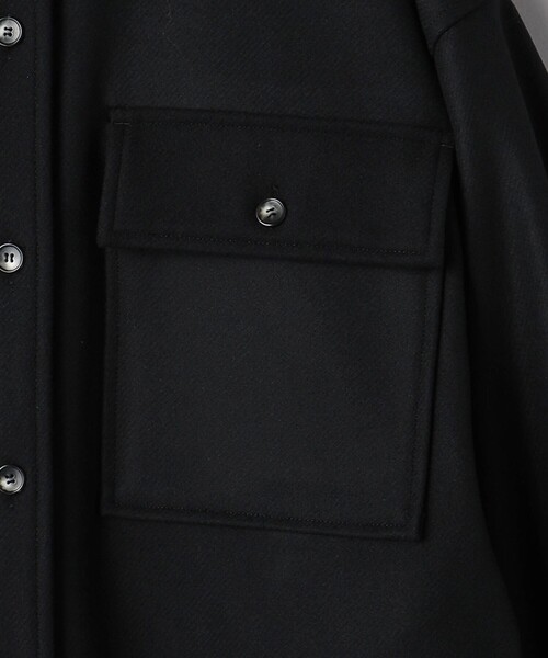 SACRA(サクラ)の「<SACRA>メルトン シャツ コート(その他アウター・レディース・ブラック・38)」の4枚目の写真
