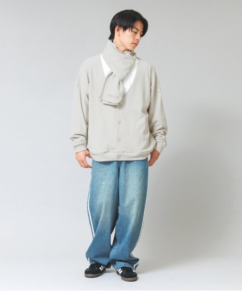 GLAZOS（グラソス）の「【大人向けサイズあり】【あったか】マイクロフリース・カーディガン（カーディガン/ボレロ・キッズ・ライトグレー/ネイビー・LL/S/M/L）」の7枚目の写真