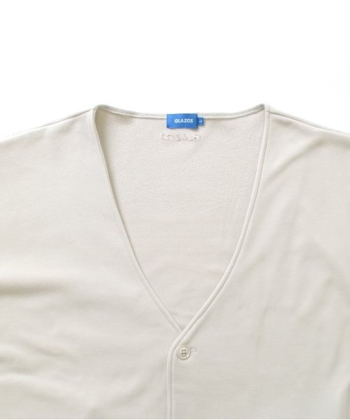 GLAZOS（グラソス）の「【大人向けサイズあり】【あったか】マイクロフリース・カーディガン（カーディガン/ボレロ・キッズ・ライトグレー/ネイビー・LL/S/M/L）」の10枚目の写真