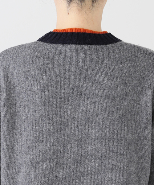 AP STUDIO（エーピーストゥディオ）の「【Bomboogie/ボンブーギ】 別注バイカラープルオーバー（ニット/セーター・レディース・チャコールグレー・FREE）」の11枚目の写真