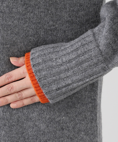 AP STUDIO（エーピーストゥディオ）の「【Bomboogie/ボンブーギ】 別注バイカラープルオーバー（ニット/セーター・レディース・チャコールグレー・FREE）」の13枚目の写真
