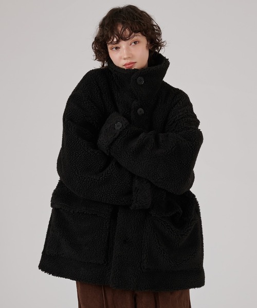 ONCILY(オンシェリー)の「VOLUME BOA BLOUSON / ボリュームボアブルゾン(ブルゾン・メンズ・ブラック/ブラウン/チャコールグレー・MEDIUM/LARGE)」の4枚目の写真