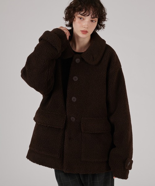 ONCILY(オンシェリー)の「VOLUME BOA BLOUSON / ボリュームボアブルゾン(ブルゾン・メンズ・ブラック/ブラウン/チャコールグレー・MEDIUM/LARGE)」の11枚目の写真