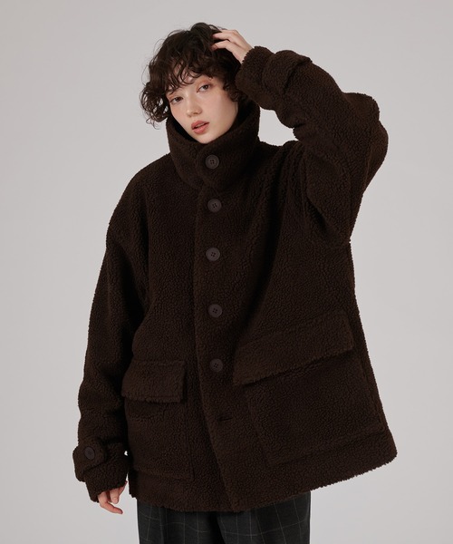 ONCILY(オンシェリー)の「VOLUME BOA BLOUSON / ボリュームボアブルゾン(ブルゾン・メンズ・ブラック/ブラウン/チャコールグレー・MEDIUM/LARGE)」の13枚目の写真