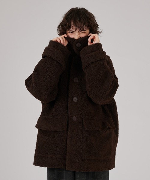 ONCILY(オンシェリー)の「VOLUME BOA BLOUSON / ボリュームボアブルゾン(ブルゾン・メンズ・ブラック/ブラウン/チャコールグレー・MEDIUM/LARGE)」の15枚目の写真