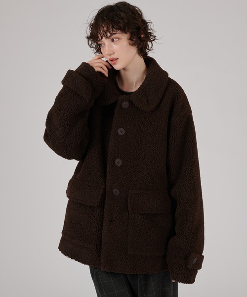 ONCILY(オンシェリー)の「VOLUME BOA BLOUSON / ボリュームボアブルゾン(ブルゾン・メンズ・ブラック/ブラウン/チャコールグレー・MEDIUM/LARGE)」の14枚目の写真
