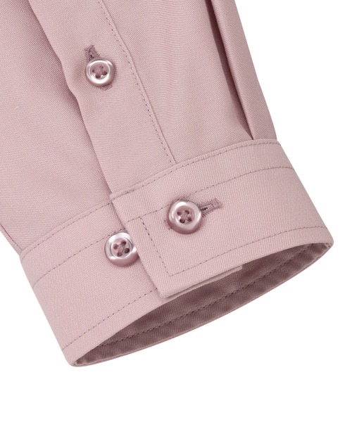 TOKYO SHIRTS(トウキョウシャツ)の「形態安定ノーアイロン レギュラー 長袖ビジネスワイシャツ(ビジネスシャツ・レディース・スモークピンク・LL/M/L)」の8枚目の写真