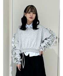 jouetie | ラインストーンフリルプルオーバー(スウェット)