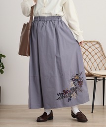 EMAGO 花刺繍ゆるバルーンスカート