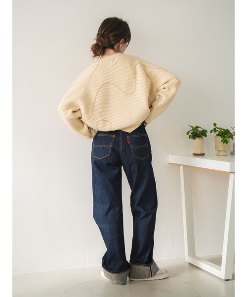 Ungrid（アングリッド）の「テープデザインルーズニット（ニット/セーター・レディース・アイボリー/グリーン系その他/ブラウン・FREE）」の17枚目の写真