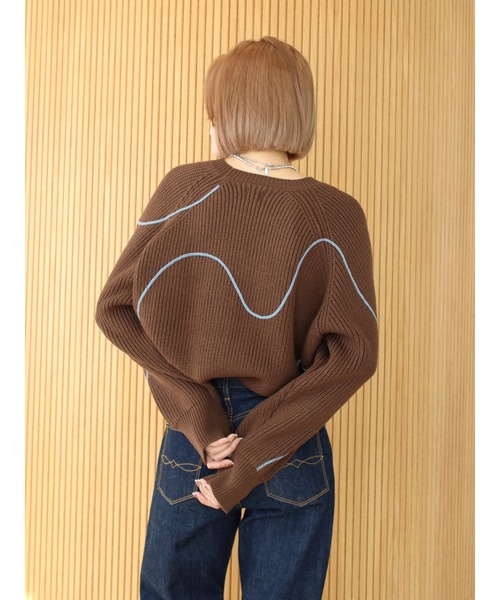 Ungrid（アングリッド）の「テープデザインルーズニット（ニット/セーター・レディース・アイボリー/グリーン系その他/ブラウン・FREE）」の18枚目の写真