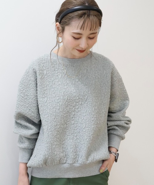 AMERICAN HOLIC(アメリカンホリック)の「フクレジャガードプルオーバー(スウェット・レディース・ブラック/グレー系その他/サックスブルー/オフホワイト・M/L)」の10枚目の写真