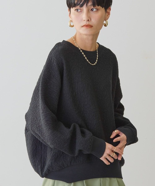 AMERICAN HOLIC(アメリカンホリック)の「フクレジャガードプルオーバー(スウェット・レディース・ブラック/グレー系その他/サックスブルー/オフホワイト・M/L)」の21枚目の写真