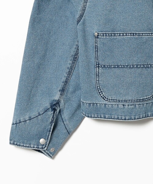 BEAMS（ビームス）の「フェードダック ショートブルゾン（ブルゾン・メンズ・ブラック系その他4/インディゴブルー・S/M/L/XL）」の20枚目の写真