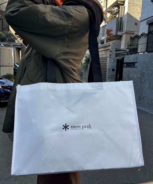 Snow Peak（スノーピーク）の「snow peak /SHOPPER BAG（トートバッグ・メンズ・ブラック/ホワイト・ONESIZE）」の8枚目の写真