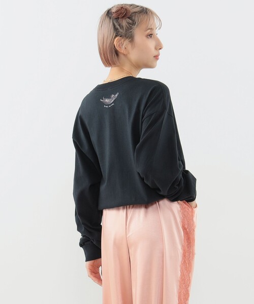 mmts(マミタス)の「【COLLABORATION】清水奈緒 / デコアクビ ロングTシャツ(Tシャツ/カットソー・レディース・ブラック/ホワイト・XL/M/L)」の22枚目の写真