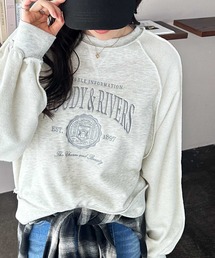 GeeRA | リメイク風刺しゅうロゴ裏毛スウェット(スウェット)