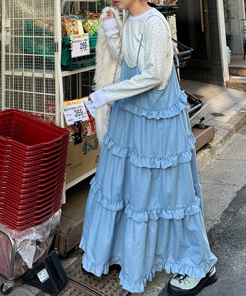 Alley Tokyo（アリートーキョー）の「花柄ワッフルロンT（Tシャツ/カットソー・レディース・イエロー/ブルー/ピンク・FREE）」の18枚目の写真