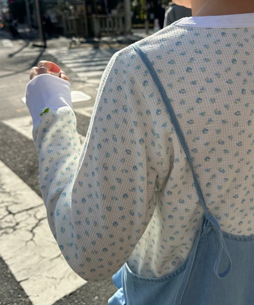 Alley Tokyo（アリートーキョー）の「花柄ワッフルロンT（Tシャツ/カットソー・レディース・イエロー/ブルー/ピンク・FREE）」の20枚目の写真