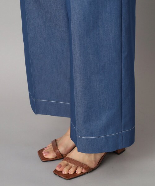 DRESSTERIOR(ドレステリア)の「【洗える/接触冷感/後ろウエストゴム】イージーウエストワイドデニムパンツ(その他パンツ・レディース・ライトブルー/ネイビー・34/36/38/40)」の17枚目の写真