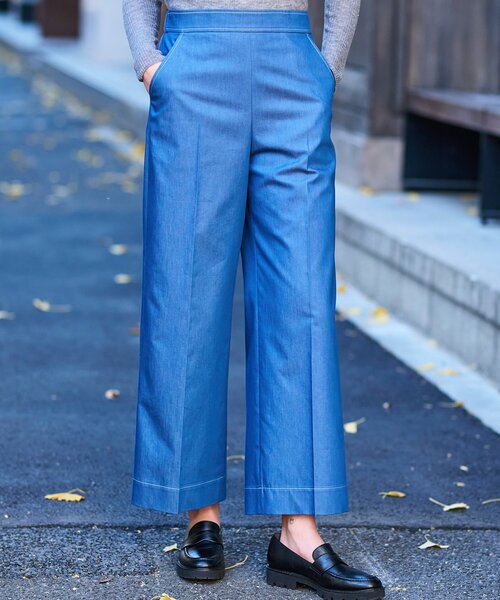 DRESSTERIOR(ドレステリア)の「【洗える/接触冷感/後ろウエストゴム】イージーウエストワイドデニムパンツ(その他パンツ・レディース・ライトブルー/ネイビー・34/36/38/40)」の20枚目の写真