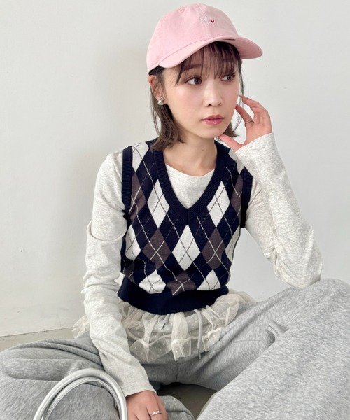 セール】アーガイルニットベスト（ベスト）｜SOLLON.（ソルロン）の