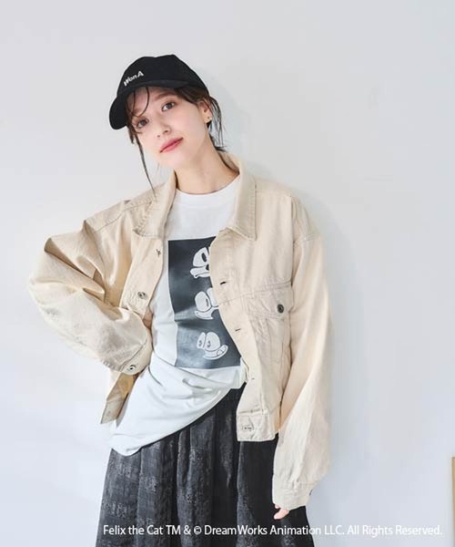 studio CLIP(スタディオクリップ)の「FELIXロングスリーブTシャツ(Tシャツ/カットソー・レディース・ライトグレー/スモーク/オフホワイト・FREE)」の9枚目の写真