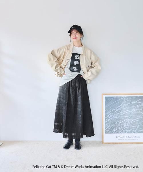 studio CLIP(スタディオクリップ)の「FELIXロングスリーブTシャツ(Tシャツ/カットソー・レディース・ライトグレー/スモーク/オフホワイト・FREE)」の11枚目の写真