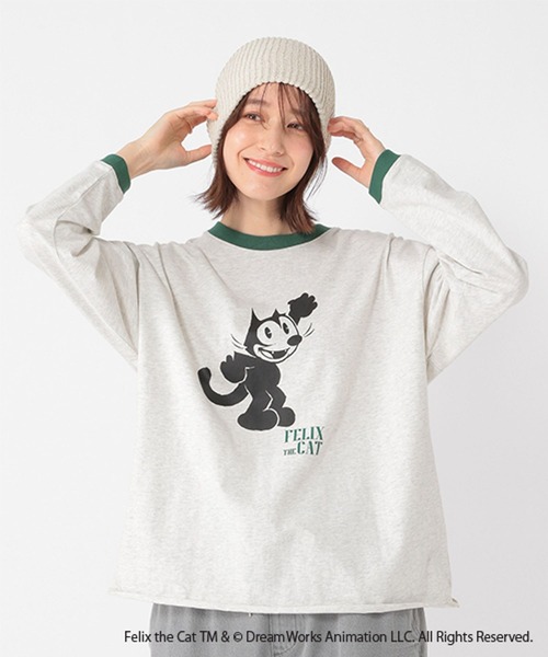 studio CLIP(スタディオクリップ)の「FELIXロングスリーブTシャツ(Tシャツ/カットソー・レディース・ライトグレー/スモーク/オフホワイト・FREE)」の12枚目の写真