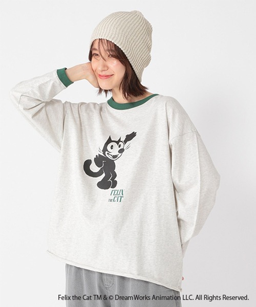 studio CLIP(スタディオクリップ)の「FELIXロングスリーブTシャツ(Tシャツ/カットソー・レディース・ライトグレー/スモーク/オフホワイト・FREE)」の13枚目の写真