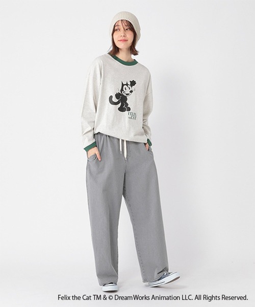 studio CLIP(スタディオクリップ)の「FELIXロングスリーブTシャツ(Tシャツ/カットソー・レディース・ライトグレー/スモーク/オフホワイト・FREE)」の16枚目の写真