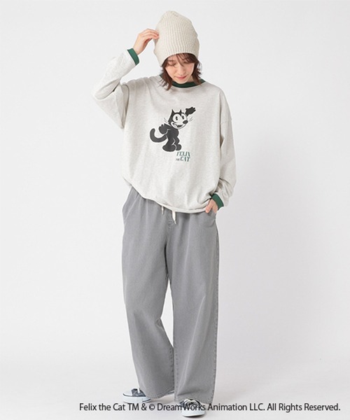 studio CLIP(スタディオクリップ)の「FELIXロングスリーブTシャツ(Tシャツ/カットソー・レディース・ライトグレー/スモーク/オフホワイト・FREE)」の17枚目の写真