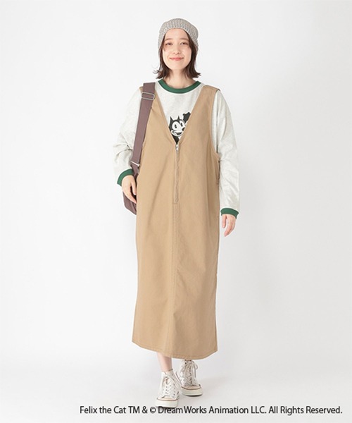 studio CLIP(スタディオクリップ)の「FELIXロングスリーブTシャツ(Tシャツ/カットソー・レディース・ライトグレー/スモーク/オフホワイト・FREE)」の18枚目の写真