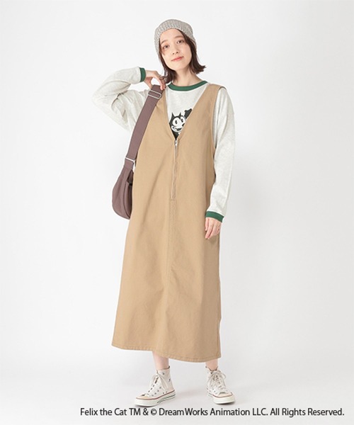 studio CLIP(スタディオクリップ)の「FELIXロングスリーブTシャツ(Tシャツ/カットソー・レディース・ライトグレー/スモーク/オフホワイト・FREE)」の19枚目の写真